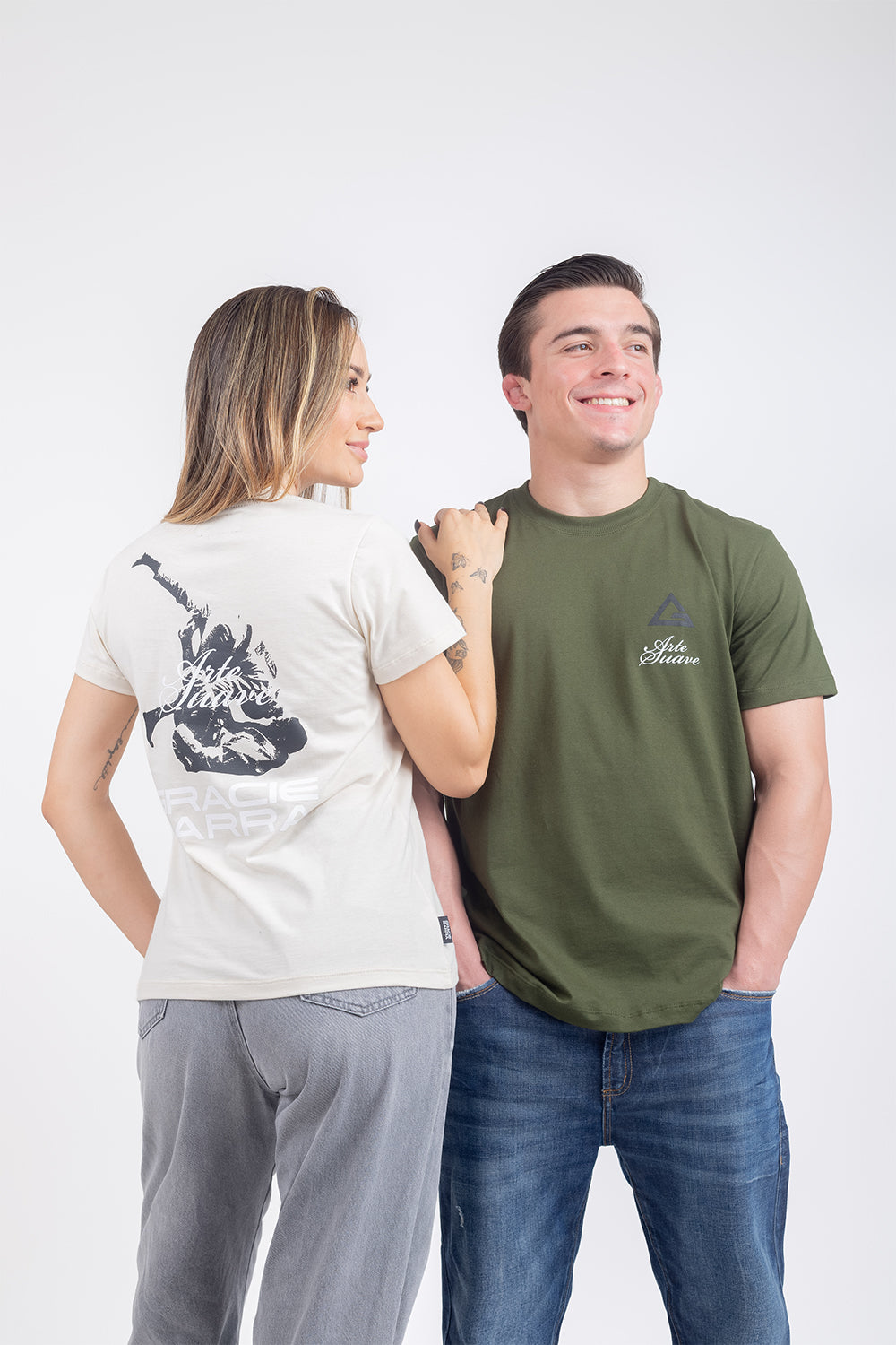 Camiseta Arte Suave V3 Feminina - Bege