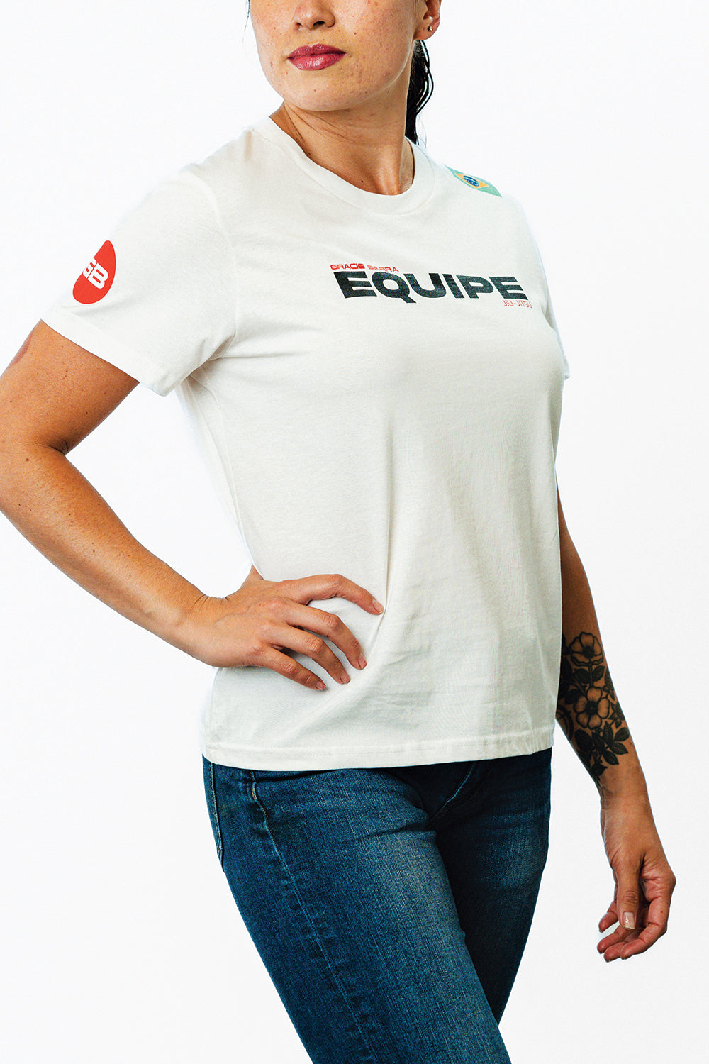 Camiseta Feminina Equipe- Off White